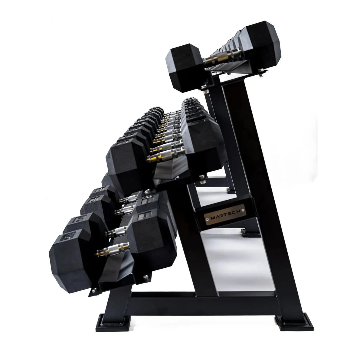 Set d'haltères hexagonaux Martech 5-40KG + rack à 3 niveaux - image 11