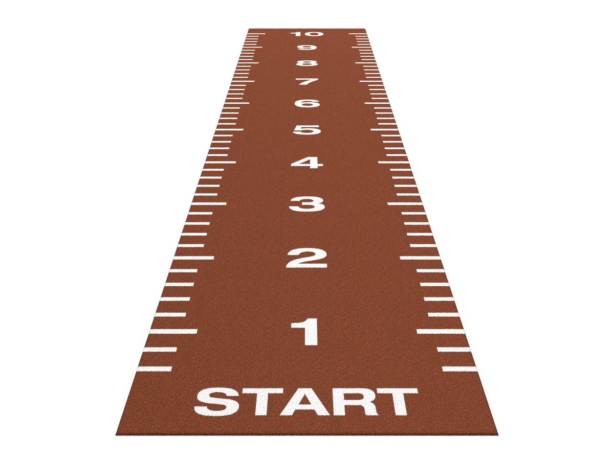 Sprinttrack Essential 10m x 2M - Rood