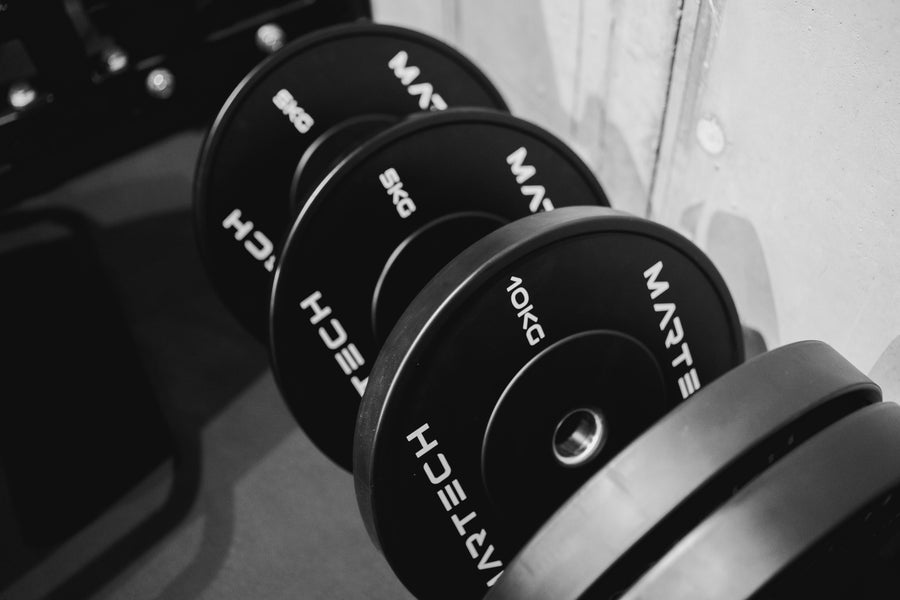 107,5KG Bumper plates + Martech PRO Bar 220CM Chrome