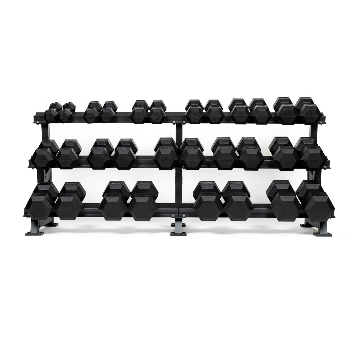 Set d'haltères hexagonaux Martech 5-40KG + rack à 3 niveaux - image 1