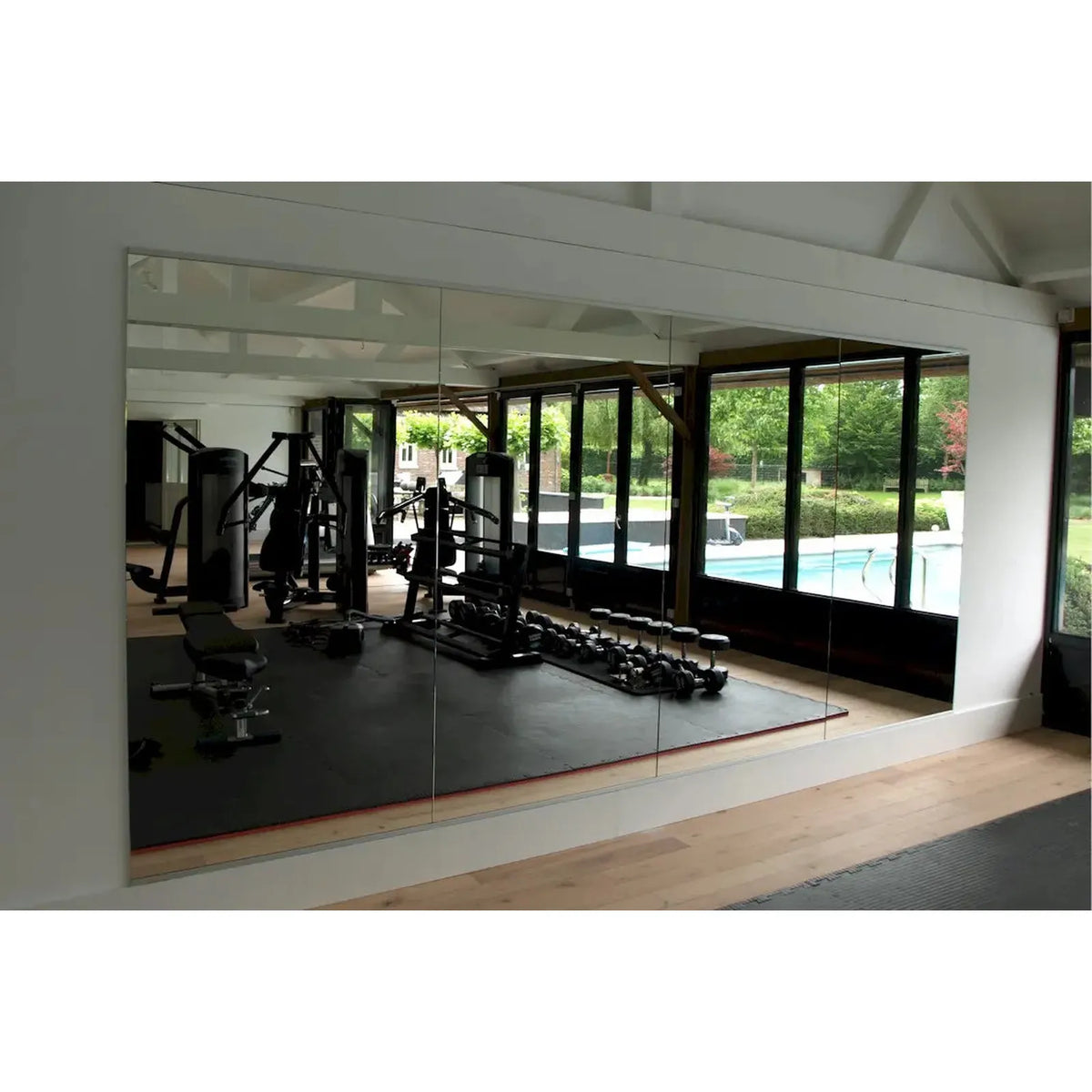 Miroir pour salle de sport, épaisseur 6 mm, argenté transparent - 180 x 100 cm - image 1