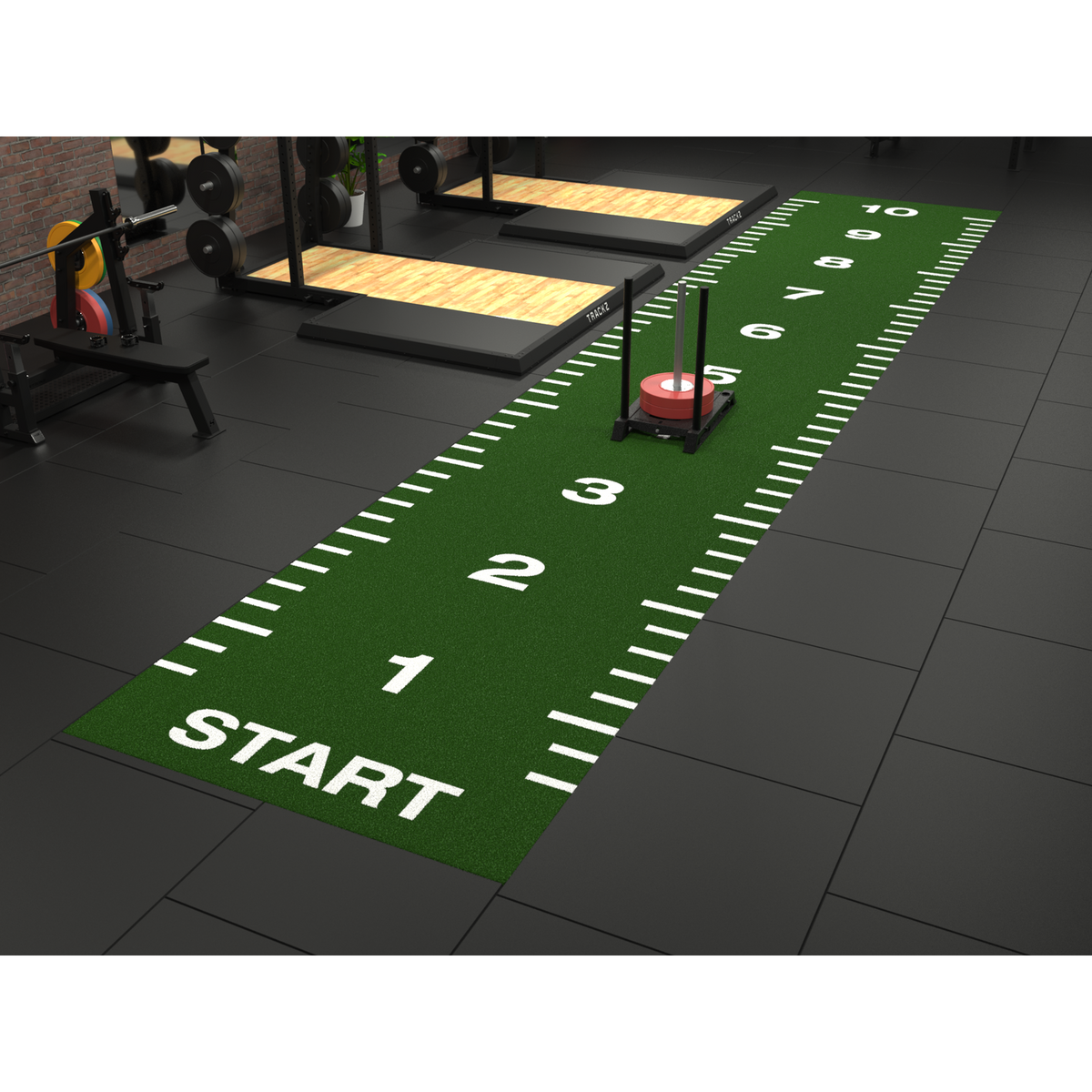 Piste de sprint Essential 10m x 2M - Vert