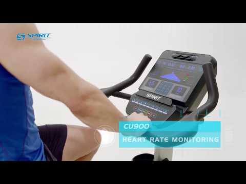 Spirit Fitness CU900LED hometrainer in beeld
