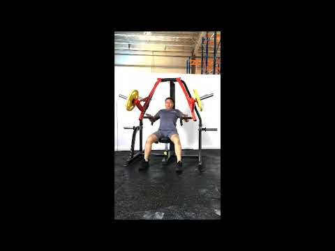 Steelflex PSDP-BR plate loaded decline chest press in beeld