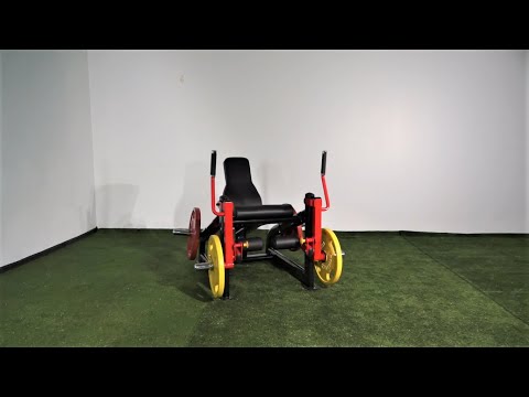 Steelflex PLLE-BR plate loaded leg extension in beeld