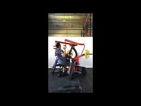 Steelflex PL2200-BR dual plate loaded lat pulldown en row in beeld