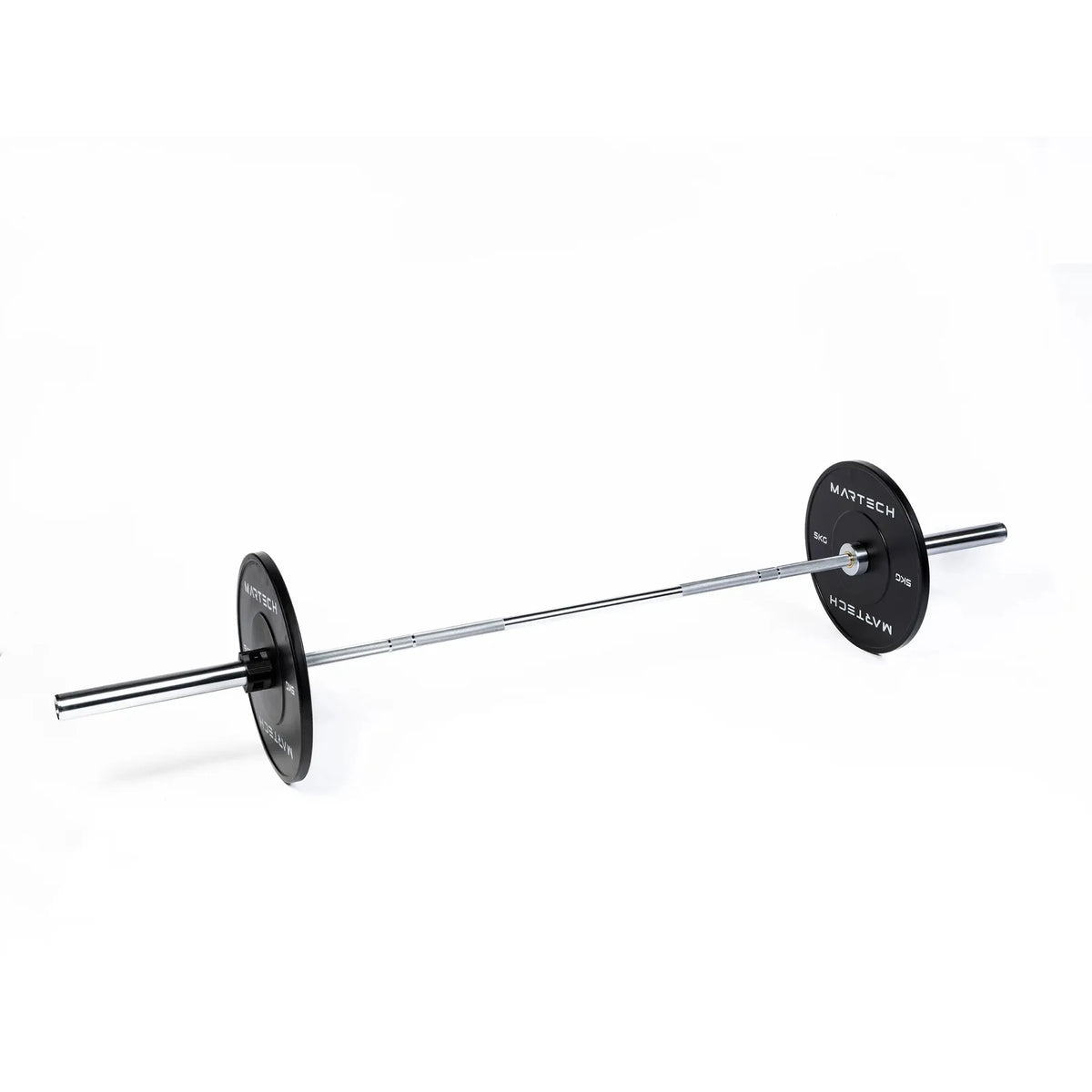 Disques bumper 107,5KG + barre Martech PRO 220CM - image 1