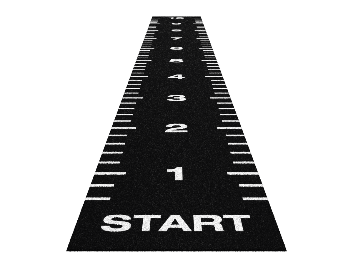 Piste de sprint Essential 10m x 1,33m - Noir