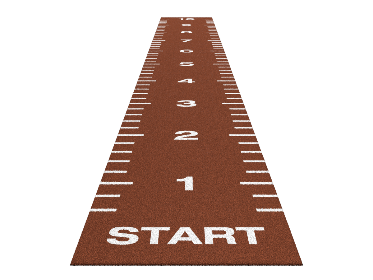 Piste de sprint Essential 10m x 1,33m - Rouge