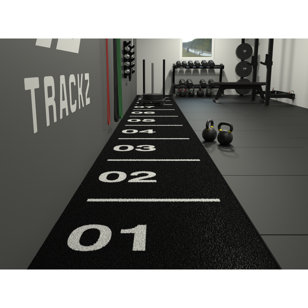 Piste de sprint Sprinttrack Core 10m x 1m - Noir