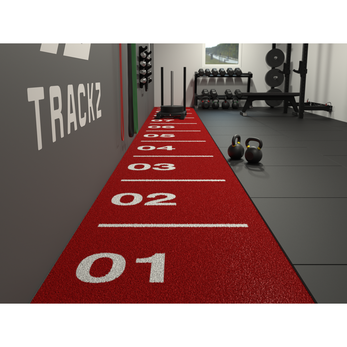 Sprinttrack Core 10m x 1m - Rouge