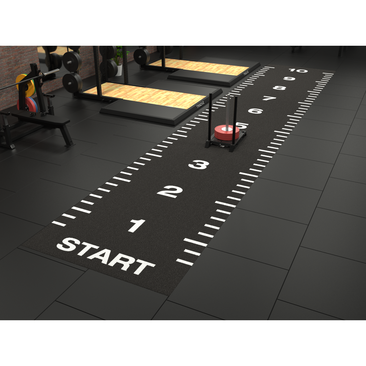 Piste de sprint Essential 10m x 2M - Anthracite