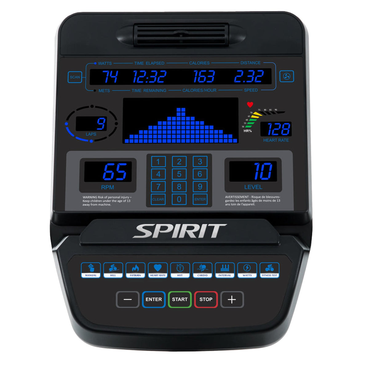 Spirit Fitness CU900LED hometrainer - beeld 5