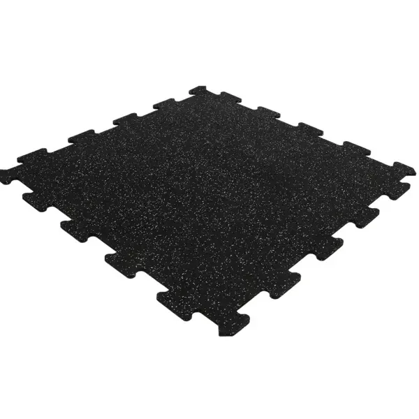 Rubber Naadloze Puzzel tegel + 5 % grijze spikkel / 980x980x15mm