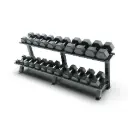 Hexagon halterset 5-30KG + tweelaags rack