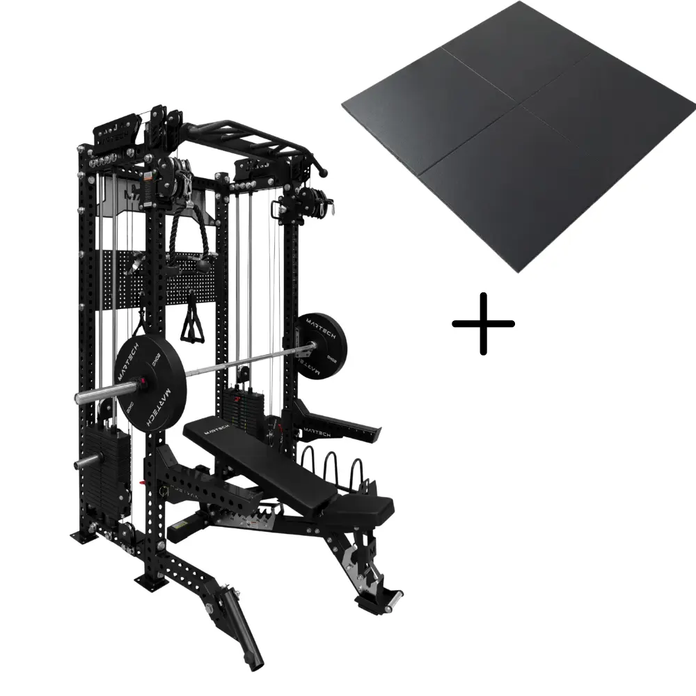 Martech M8 2IN1 Twinratio bundle - 107,5KG plates - Bench & Barbell