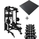 Martech M8 2IN1 Twinratio bundle - 107,5KG plates - Bench & Barbell + 1-25KG Toren