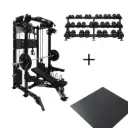Martech M8 2IN1 Twinratio bundle - 107,5KG plates - Bench & Barbell + 5-40KG halterset