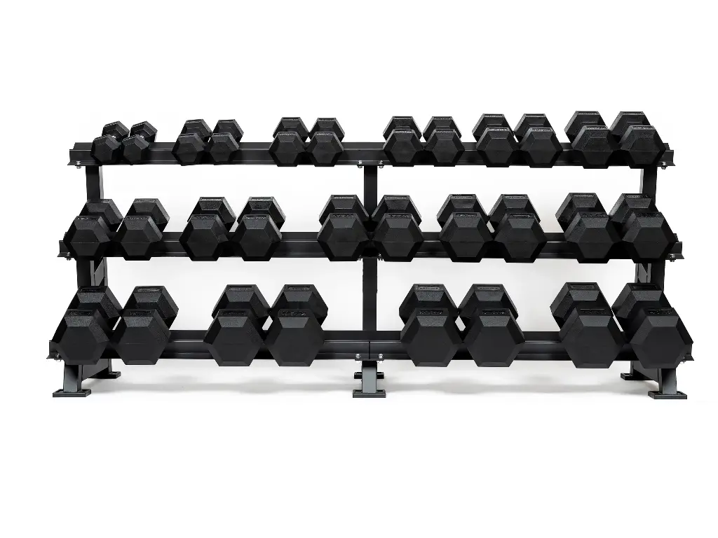 Martech Hex halterset 5-40KG + 3-laags rack
