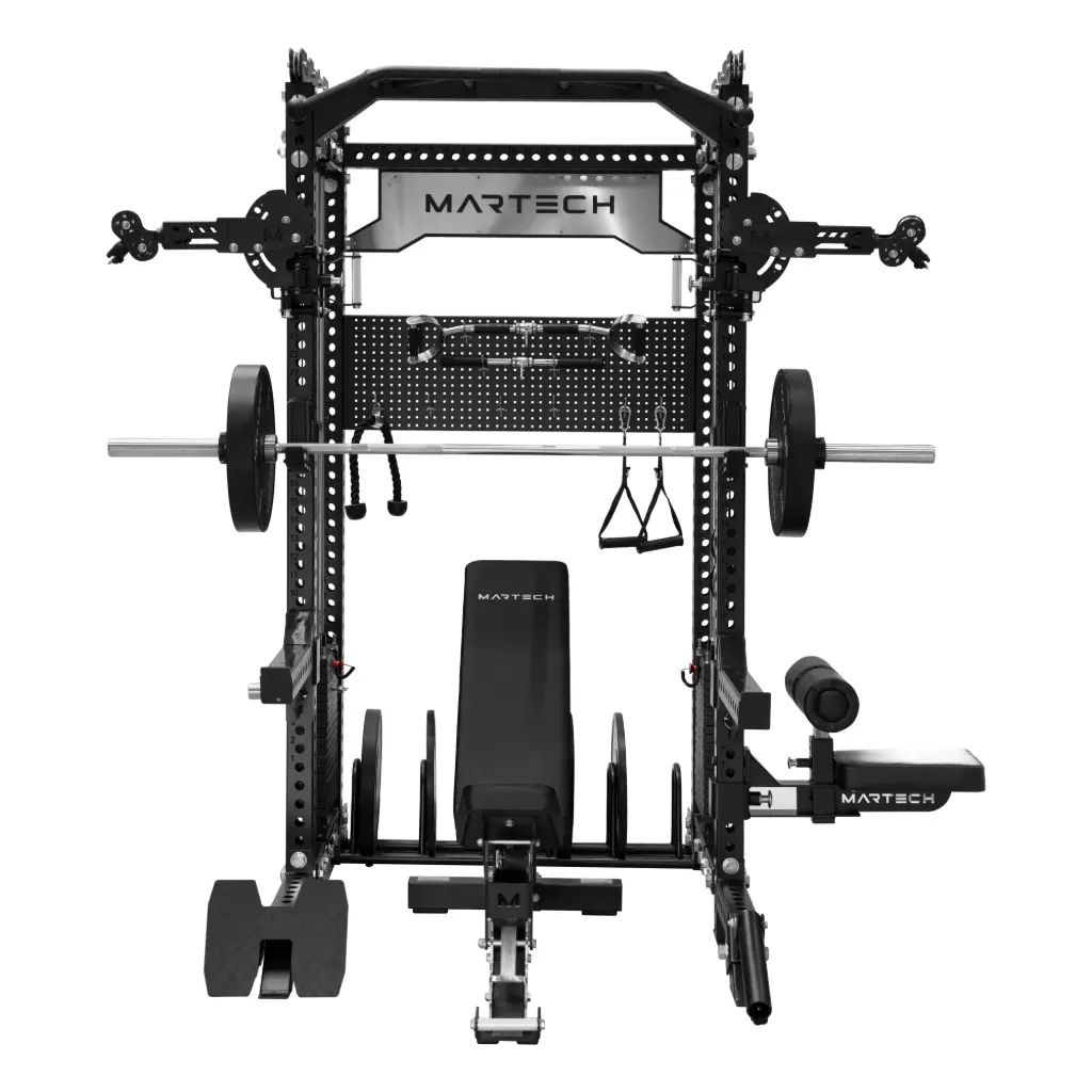 Martech M8 2IN1 Bundle - Barbell set - Bench - Rack (Precision rack)