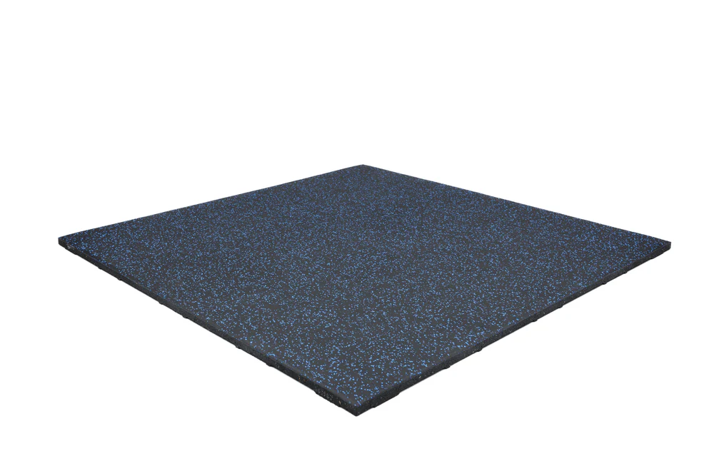 Sportvloer met Blauwe spikkel - Easy clean tegel - 100 x 100 x 2cm  