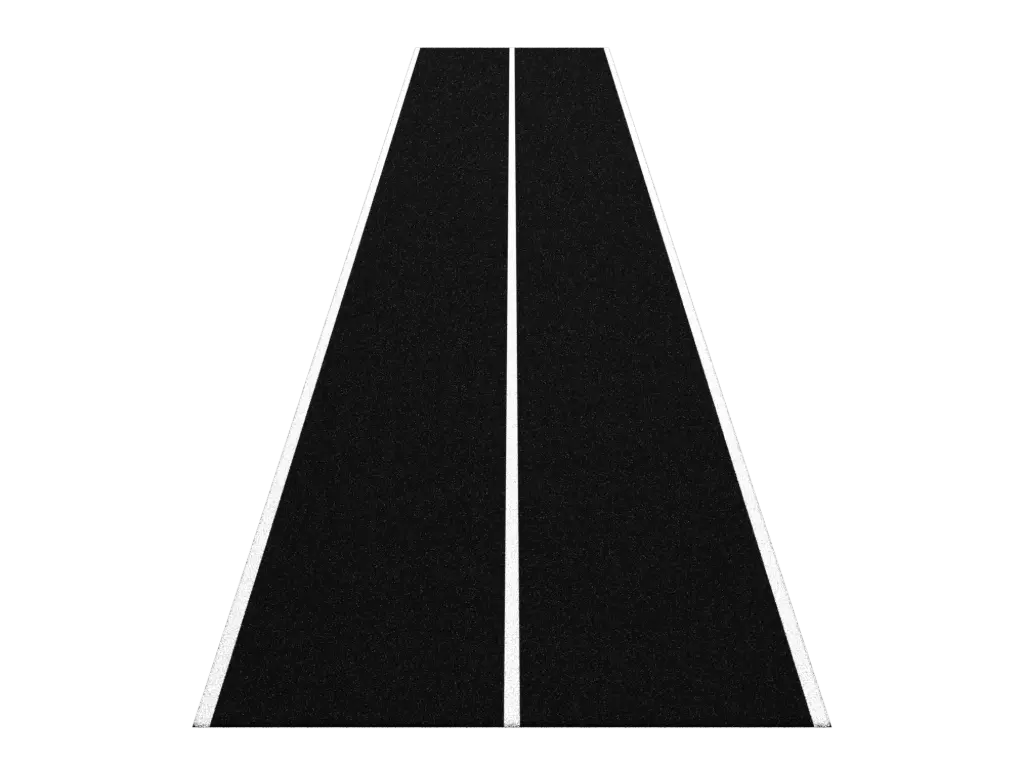 Uni Sprinttrack 10 x 2M - Zwart