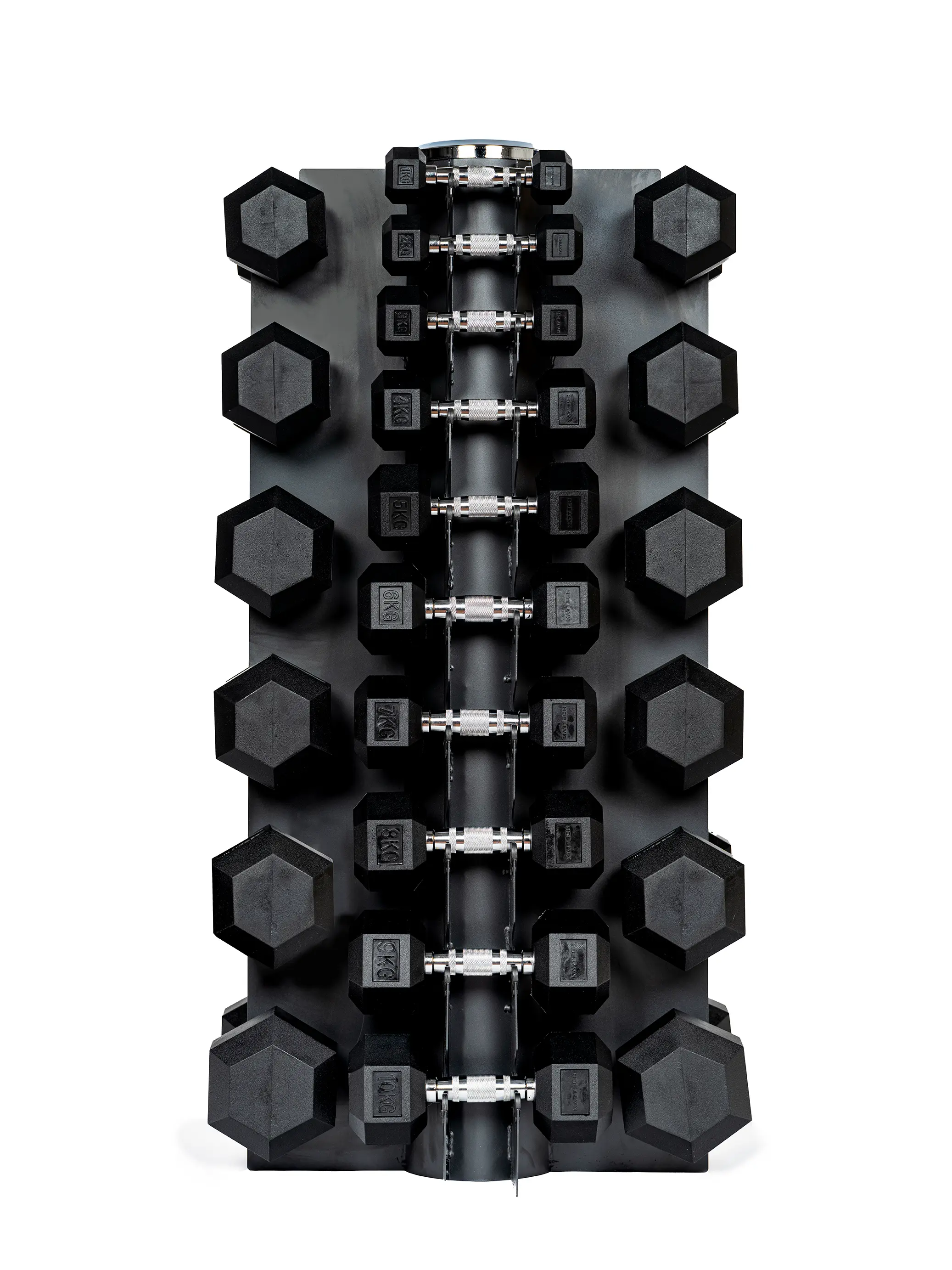 Haltères hexagonaux 1-25KG + tour