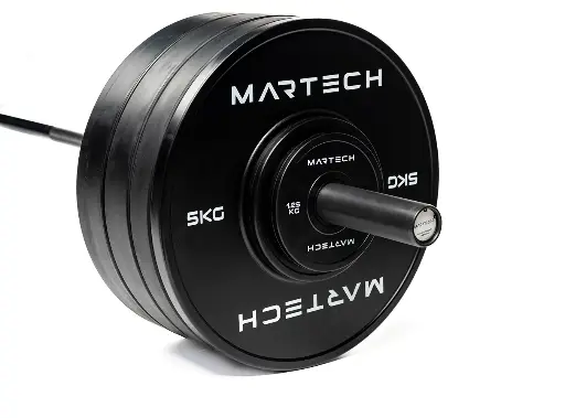 [MT-BP 107,5KG] 107,5KG olympische bumper plates set + Heavy lift bar