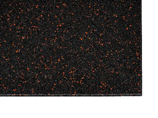 Sportvloer tegel 100 x 100 2cm dik + 5% rode kleurspikkel RAL 3016