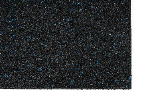 Sportvloer tegel 100 x 100 2cm dik + 5% blauwe kleurspikkel RAL 3016 