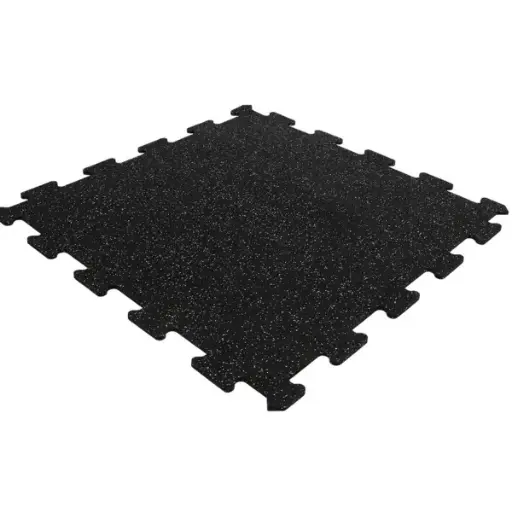 Rubber Naadloze Puzzel tegel + 5 % grijze spikkel / 980x980x15mm