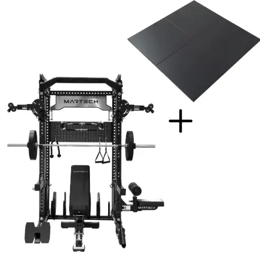 Martech M8 2IN1 Precision Bundle - 107,5KG plates - Bench & Barbell - Vloer
