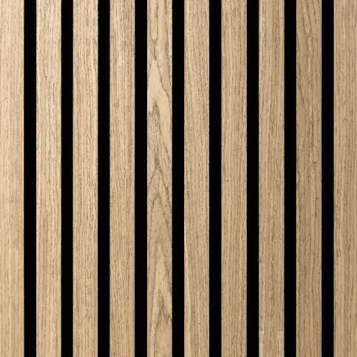 Akoestisch wandpaneel met latten 260x60cm 